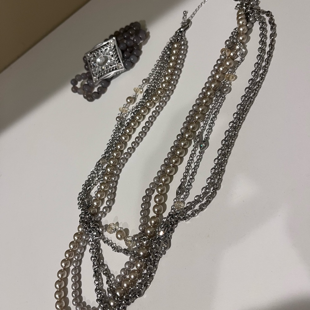 Multi-StrandNecklace & Bracelet - Lia Sophia